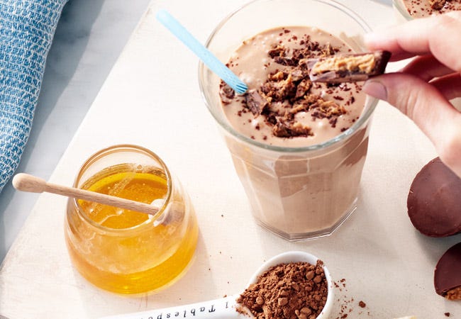 Low Sugar Peanut Butter Cup Smoothie