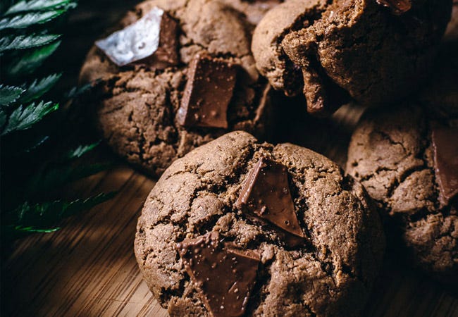 Gluten Free Double Mint Chocolate Chunk Cookies