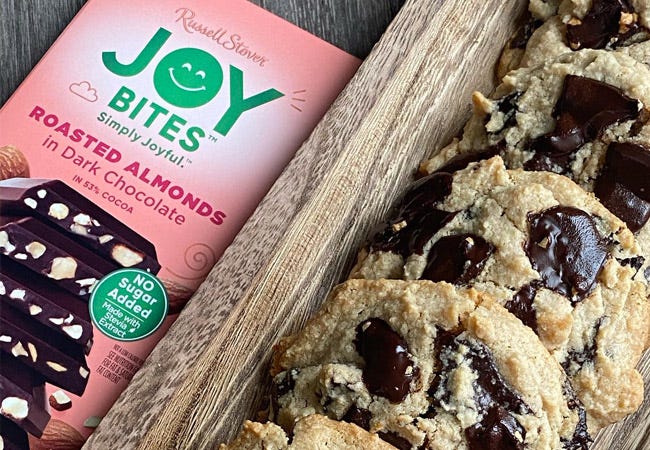 Joy Bites Dark Chocolate & Roasted Almond Keto Butter Cookies