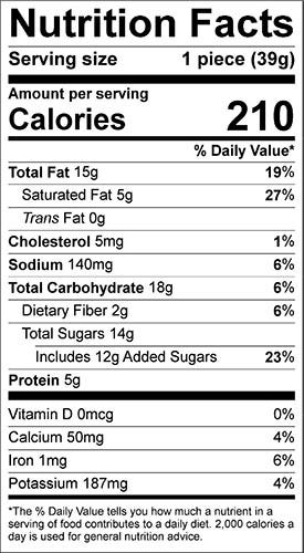 milk chocolate peanut cluster nutritionals